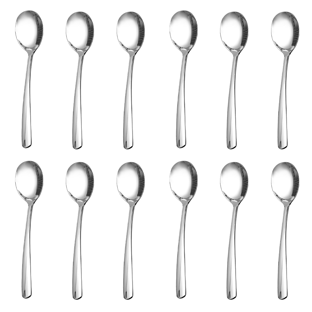 SOLEADER 12pc 4.8" 18/8 Stainless Steel Teaspoons Set